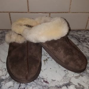 UGG Brown Scuffette Slippers COZY! NEW-No Tags